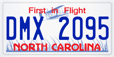 NC license plate DMX2095