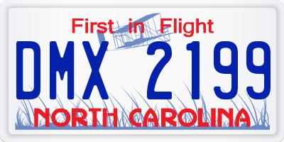 NC license plate DMX2199