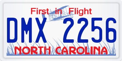 NC license plate DMX2256