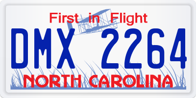 NC license plate DMX2264