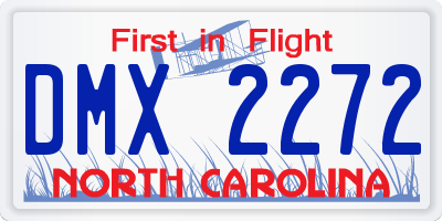 NC license plate DMX2272