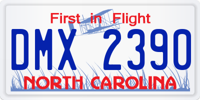 NC license plate DMX2390