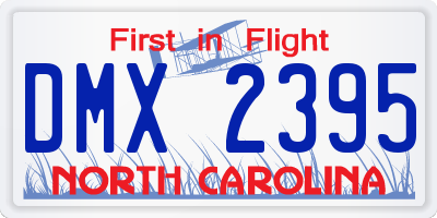 NC license plate DMX2395