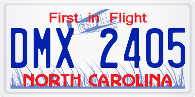 NC license plate DMX2405