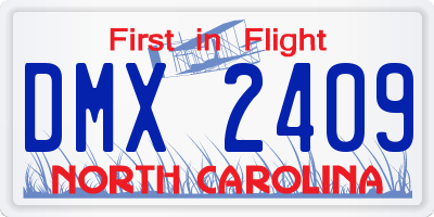 NC license plate DMX2409