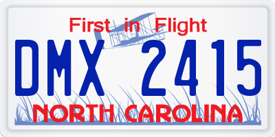 NC license plate DMX2415
