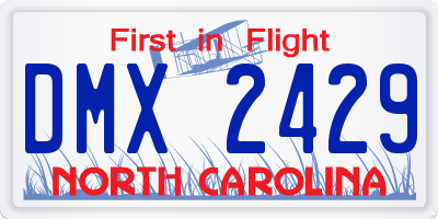 NC license plate DMX2429