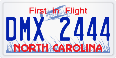 NC license plate DMX2444