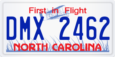 NC license plate DMX2462