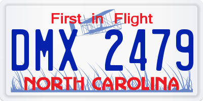 NC license plate DMX2479