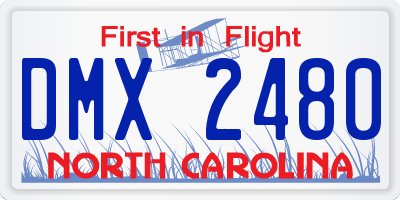 NC license plate DMX2480