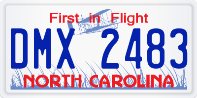 NC license plate DMX2483