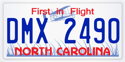NC license plate DMX2490