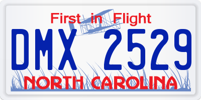 NC license plate DMX2529