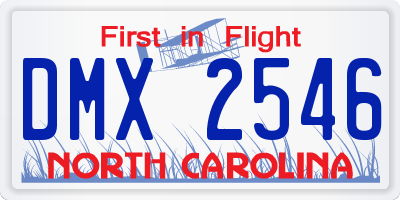 NC license plate DMX2546