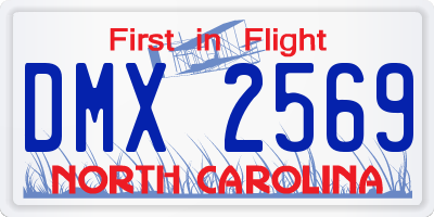 NC license plate DMX2569