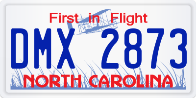 NC license plate DMX2873
