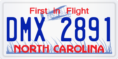 NC license plate DMX2891