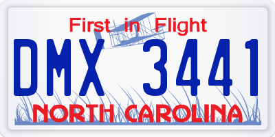 NC license plate DMX3441