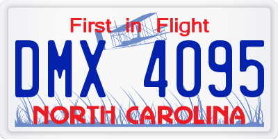 NC license plate DMX4095