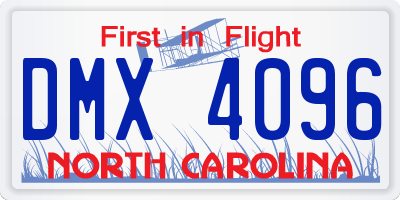 NC license plate DMX4096