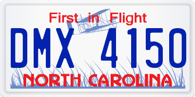 NC license plate DMX4150