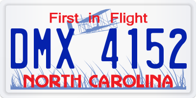 NC license plate DMX4152