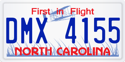 NC license plate DMX4155