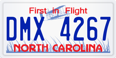 NC license plate DMX4267