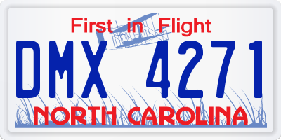 NC license plate DMX4271