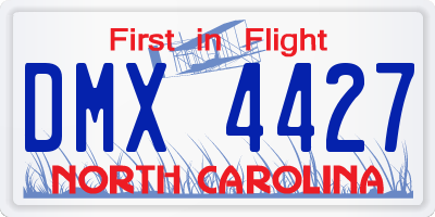 NC license plate DMX4427