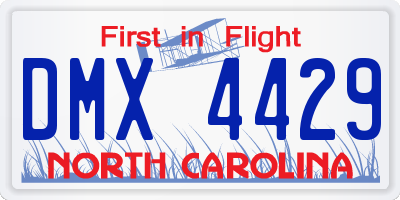 NC license plate DMX4429