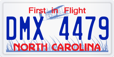 NC license plate DMX4479