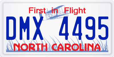 NC license plate DMX4495