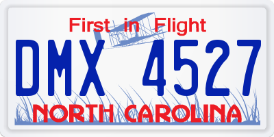 NC license plate DMX4527