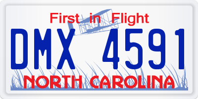 NC license plate DMX4591