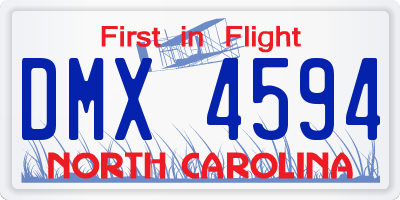 NC license plate DMX4594