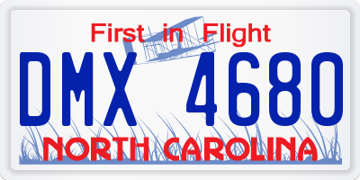 NC license plate DMX4680