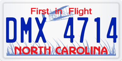 NC license plate DMX4714