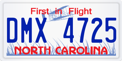 NC license plate DMX4725