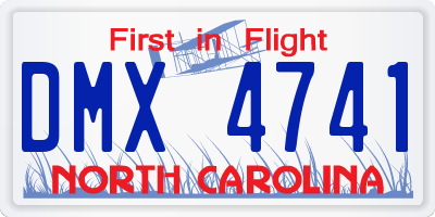 NC license plate DMX4741