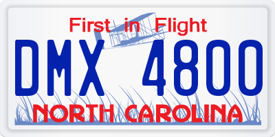 NC license plate DMX4800