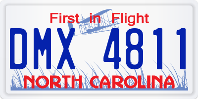 NC license plate DMX4811