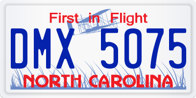 NC license plate DMX5075