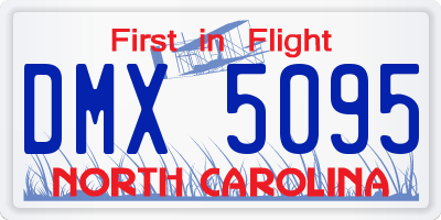 NC license plate DMX5095