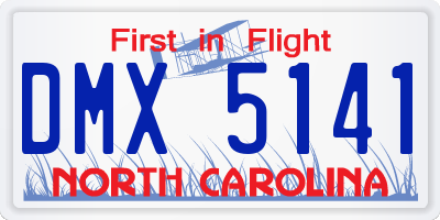 NC license plate DMX5141