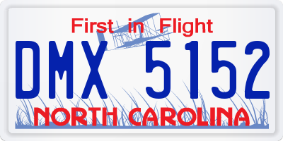 NC license plate DMX5152