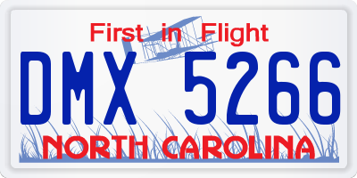NC license plate DMX5266