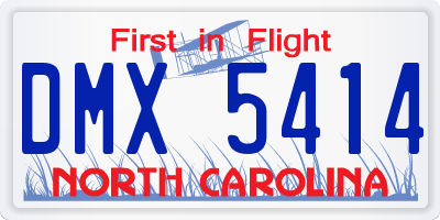 NC license plate DMX5414