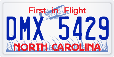 NC license plate DMX5429